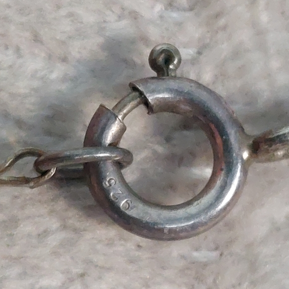 Vintage Sterling Liquid Silver Necklace - Picture 4 of 5